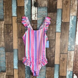 Colorful Striped Kids Swimsuit